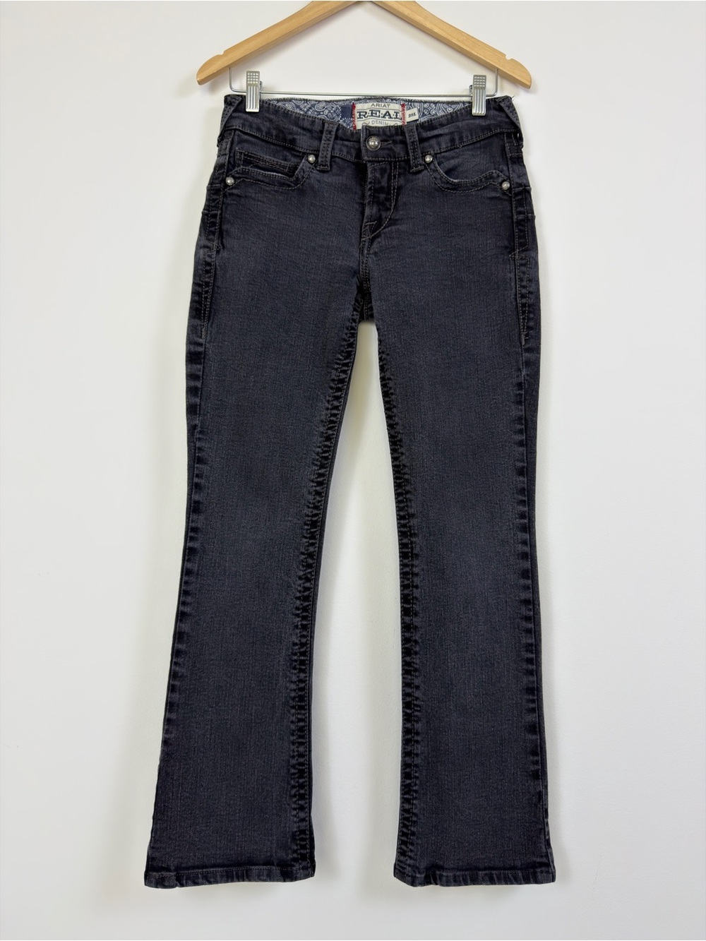 Ariat R.E.A.L. Denim Women’s 28x30 Gray Bootcut Stretch Jeans Western